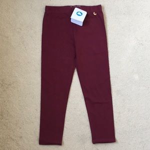 Girls Mayoral Burgundy Leggings NWT 5